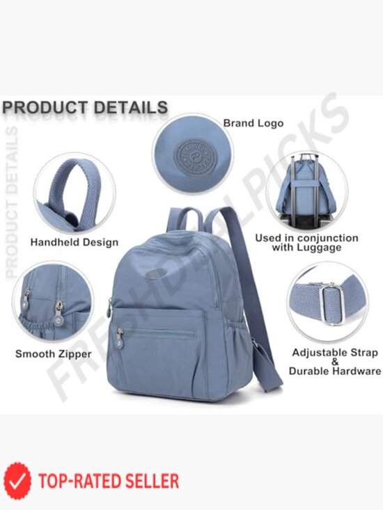 Mini Nylon Backpack Purse Anti Theft Travel Bag Daypack Waterproof 11L main image 5